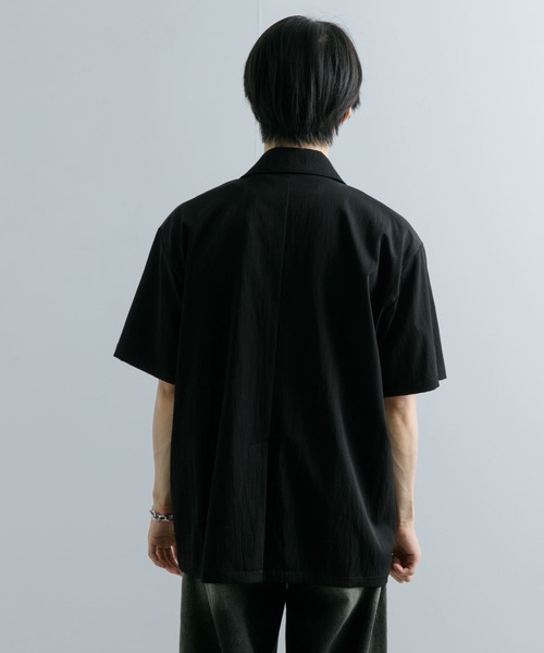 SENSE OF PLACE by URBAN RESEARCH(センスオブプレイスバイアーバンリサーチ)の「ルーズテーラードジャケット(5分袖)(テーラードジャケット・メンズ・ブラック/チャコールグレー・MEDIUM/LARGE)」の13枚目の写真