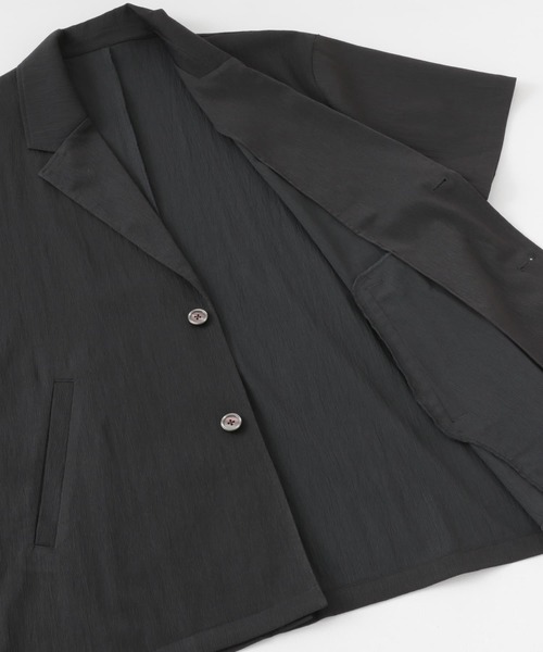 SENSE OF PLACE by URBAN RESEARCH(センスオブプレイスバイアーバンリサーチ)の「ルーズテーラードジャケット(5分袖)(テーラードジャケット・メンズ・ブラック/チャコールグレー・MEDIUM/LARGE)」の16枚目の写真