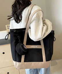 florist | 【大容量・軽量】ミニポーチ付き♪シンプルカジュアルトートバッグ(トートバッグ)