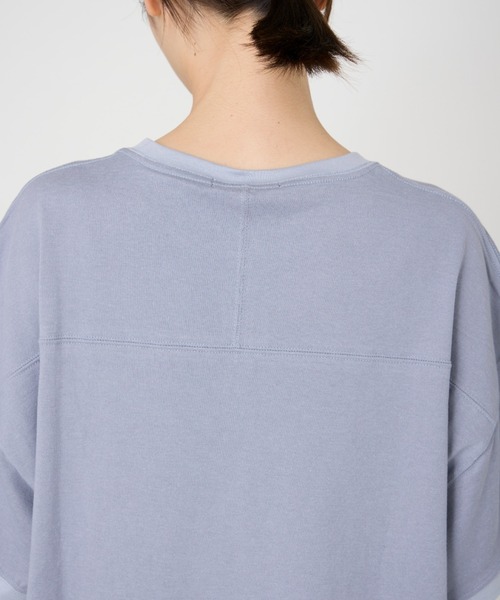 YVON（イヴォン）の「ヘビー天竺ワイドTシャツ（Tシャツ/カットソー・レディース・オフホワイト/ブルー/ブラック・9号）」の11枚目の写真