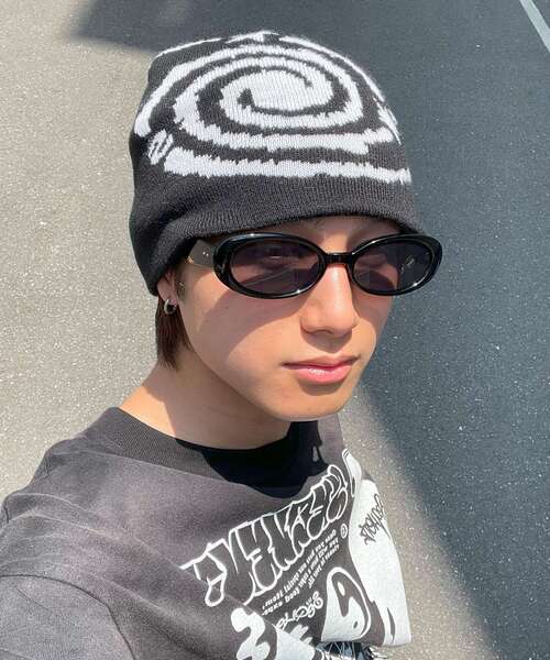 happy99 リバーシブル　ビーニー X-girl ニット帽 ニットキャップ REVERSIBLE BEANIE レディース
