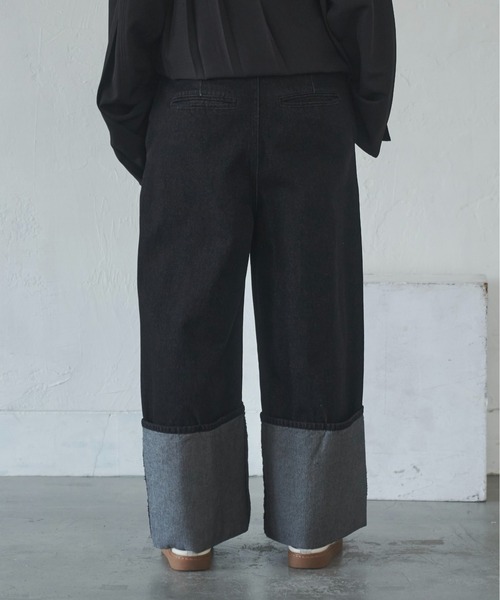 Utusiyo(ウツシヨ)の「denim pants 房(デニムパンツ・メンズ・ブラック/インディゴブルー・MEDIUM/LARGE)」の4枚目の写真