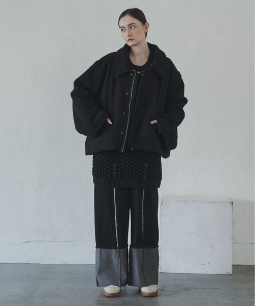 Utusiyo(ウツシヨ)の「denim pants 房(デニムパンツ・メンズ・ブラック/インディゴブルー・MEDIUM/LARGE)」の7枚目の写真