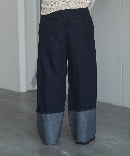 Utusiyo(ウツシヨ)の「denim pants 房(デニムパンツ・メンズ・ブラック/インディゴブルー・MEDIUM/LARGE)」の6枚目の写真