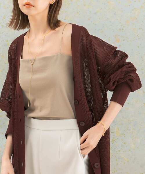 URBAN RESEARCH ROSSO WOMEN（アーバンリサーチ　ロッソ）の「抗菌防臭カップ付ベアキャミソール（キャミソール・レディース・ホワイト/ブラック/ベージュ・FREE）」の3枚目の写真