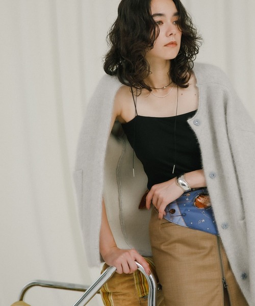 URBAN RESEARCH ROSSO WOMEN（アーバンリサーチ　ロッソ）の「抗菌防臭カップ付ベアキャミソール（キャミソール・レディース・ホワイト/ブラック/ベージュ・FREE）」の2枚目の写真