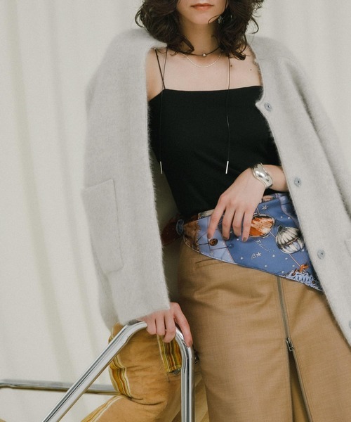 URBAN RESEARCH ROSSO WOMEN（アーバンリサーチ　ロッソ）の「抗菌防臭カップ付ベアキャミソール（キャミソール・レディース・ホワイト/ブラック/ベージュ・FREE）」の4枚目の写真