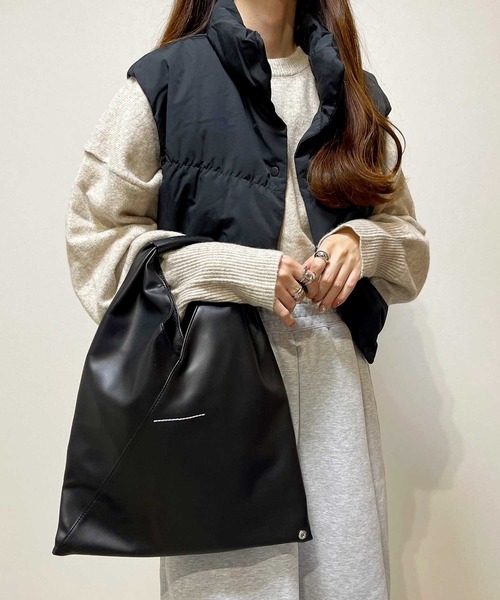 GeeRA（ジーラ）の「袖ボリュームミックスカラーオーバーサイズニット（ニット/セーター・レディース・グレー/ピンク/ベージュ/パープル・SMALL/MEDIUM/LARGE/X-LARGE）」の9枚目の写真