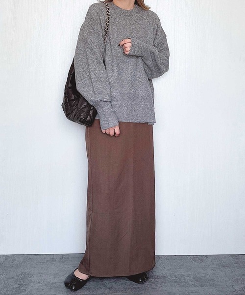 セール】袖ボリュームミックスカラーオーバーサイズニット（ニット