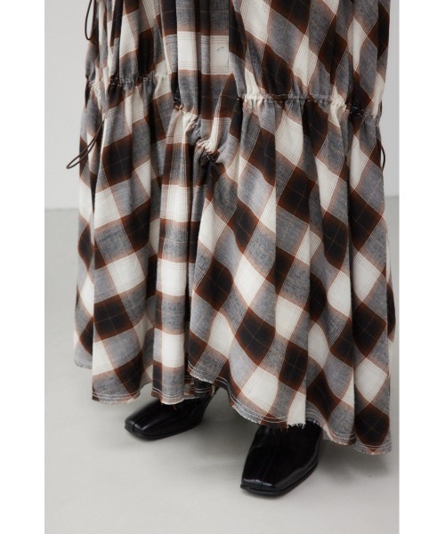 cccmalie シーマリー　チェックボリュームスカート 38　38500円 シーマリー cccmalie チェックボリュームスカート38 AZUL BY MOUSSY