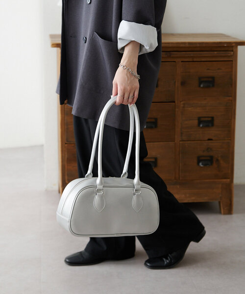 DISCOAT(ディスコート)の「ロングハンドルボストンバッグ(トートバッグ・レディース・キャメル/ブラウン/シルバー/ブラック・FREE)」の19枚目の写真