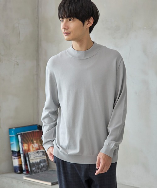 ぬーん様 セール】アンチピリングニット/モックネック/116306（ニット/セーター