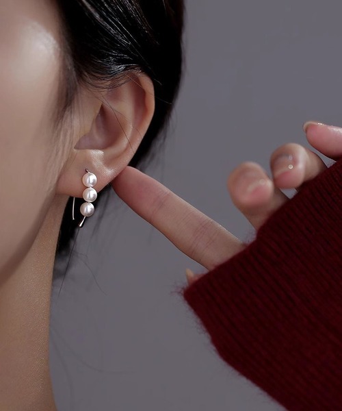 LA VORAGINE(ラ ヴォラジネ)の「アレルギー対応 エコパールピアス(ピアス(両耳用)・レディース・シルバー/ゴールド・FREE)」の5枚目の写真