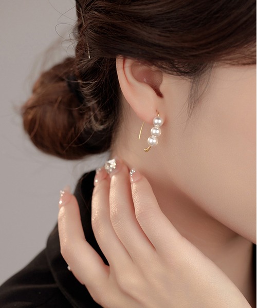 LA VORAGINE(ラ ヴォラジネ)の「アレルギー対応 エコパールピアス(ピアス(両耳用)・レディース・シルバー/ゴールド・FREE)」の6枚目の写真