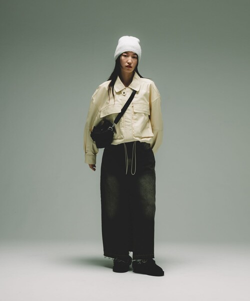 FREAK'S STORE(フリークスストア)の「NAUTICA/ノーティカ 退色デニムロングスカート(デニムスカート・レディース・ブルー/ブラック・ONE SIZE)」の10枚目の写真