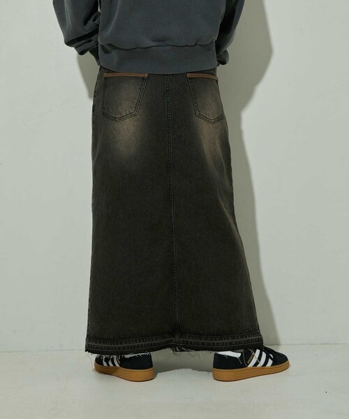 FREAK'S STORE(フリークスストア)の「NAUTICA/ノーティカ 退色デニムロングスカート(デニムスカート・レディース・ブルー/ブラック・ONE SIZE)」の20枚目の写真