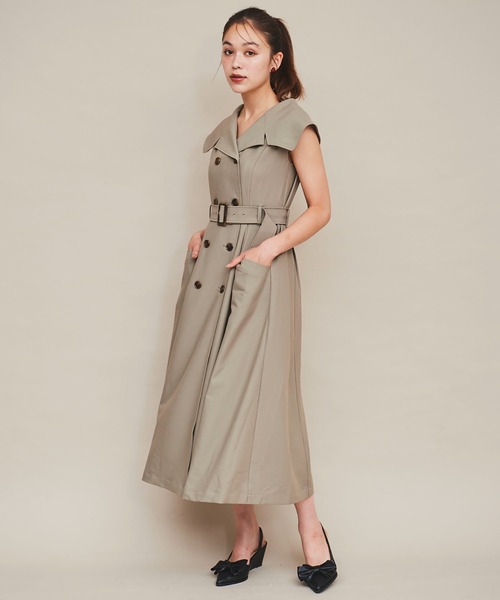 近年✨21年 フォクシー TrenchDress トレンチドレス ジレワンピース 近年✨21年 フォクシー TrenchDress トレンチドレス ジレ