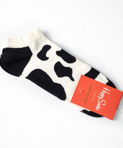 Happy Socks(ハッピーソックス)の「《HAPPY SOCKS》キャッチーデザインローソックス(ソックス/靴下・メンズ・レオパード/ホワイト系その他・MEDIUM)」の3枚目の写真