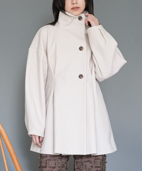 セール】ウェスト絞りフェイクウールコート（チェスターコート）｜mili