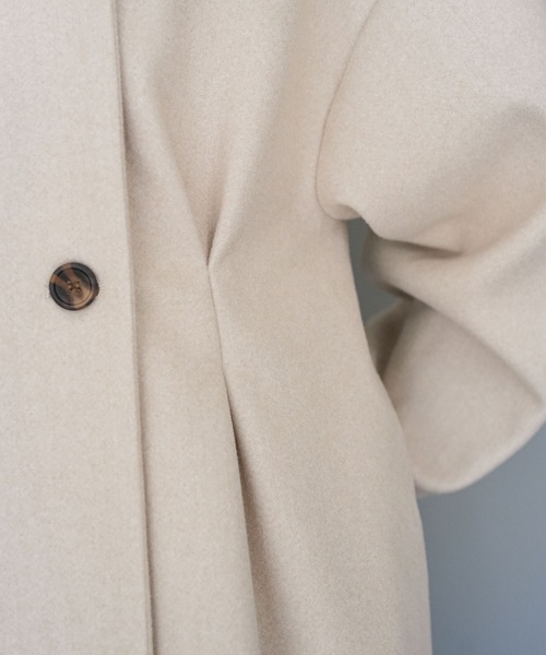 セール】ウェスト絞りフェイクウールコート（チェスターコート）｜mili