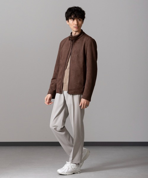 NANO universe（ナノユニバース）の「ALWAYS EASY ワンタックスラックス（スラックス・メンズ・ブラック/ライトベージュ/ダークブラウン/チャコール・S/M/L/XL）」の8枚目の写真