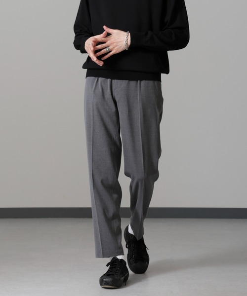 NANO universe（ナノユニバース）の「ALWAYS EASY ワンタックスラックス（スラックス・メンズ・ブラック/ライトベージュ/ダークブラウン/チャコール・S/M/L/XL）」の6枚目の写真