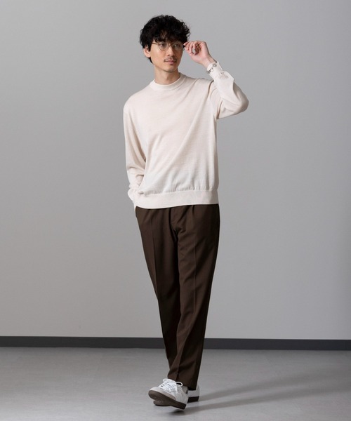 NANO universe（ナノユニバース）の「ALWAYS EASY ワンタックスラックス（スラックス・メンズ・ブラック/ライトベージュ/ダークブラウン/チャコール・S/M/L/XL）」の22枚目の写真