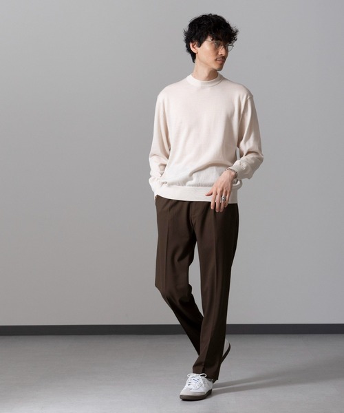 NANO universe（ナノユニバース）の「ALWAYS EASY ワンタックスラックス（スラックス・メンズ・ブラック/ライトベージュ/ダークブラウン/チャコール・S/M/L/XL）」の21枚目の写真
