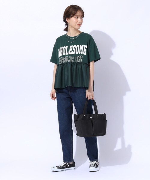 SHOO・LA・RUE（シューラルー）の「◆【Lee別注】フロントポケットトートバッグ（トートバッグ・レディース・ダークブラウン系3/ベージュ/ブルー/ブラック・00）」の16枚目の写真