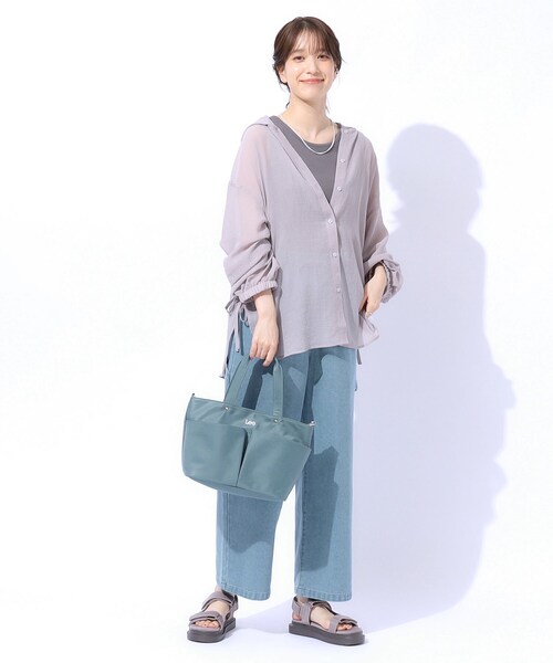 SHOO・LA・RUE（シューラルー）の「◆【Lee別注】フロントポケットトートバッグ（トートバッグ・レディース・ダークブラウン系3/ベージュ/ブルー/ブラック・00）」の22枚目の写真