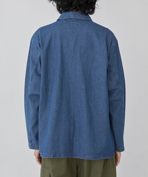 coen(コーエン)の「デニムカバーオールジャケット(カバーオール・メンズ・ネイビー/コバルトブルー/ダークグレー・L/XL/M)」の21枚目の写真