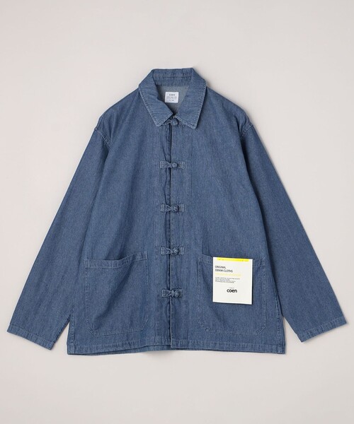 coen(コーエン)の「デニムカバーオールジャケット(カバーオール・メンズ・ネイビー/コバルトブルー/ダークグレー・L/XL/M)」の20枚目の写真