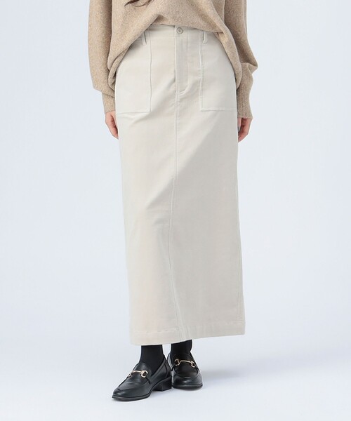 BEAMS HEART（ビームスハート）の「細コール ベイカー スカート（S～M）（スカート・レディース・ブルー/チャコールグレー/ホワイト系その他5/ブラウン系その他3・MEDIUM/SMALL）」の2枚目の写真