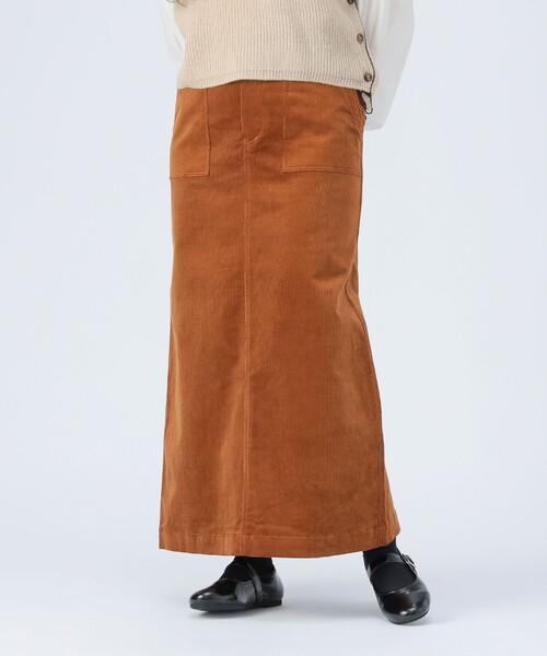 BEAMS HEART（ビームスハート）の「細コール ベイカー スカート（S～M）（スカート・レディース・ブルー/チャコールグレー/ホワイト系その他5/ブラウン系その他3・MEDIUM/SMALL）」の3枚目の写真