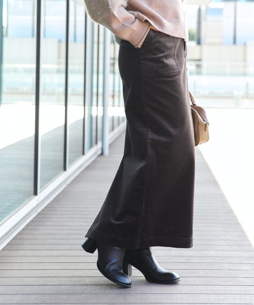 BEAMS HEART（ビームスハート）の「細コール ベイカー スカート（S～M）（スカート・レディース・ブルー/チャコールグレー/ホワイト系その他5/ブラウン系その他3・MEDIUM/SMALL）」の5枚目の写真