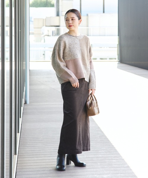 BEAMS HEART（ビームスハート）の「細コール ベイカー スカート（S～M）（スカート・レディース・ブルー/チャコールグレー/ホワイト系その他5/ブラウン系その他3・MEDIUM/SMALL）」の9枚目の写真