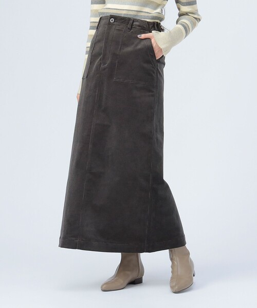 BEAMS HEART（ビームスハート）の「細コール ベイカー スカート（S～M）（スカート・レディース・ブルー/チャコールグレー/ホワイト系その他5/ブラウン系その他3・MEDIUM/SMALL）」の10枚目の写真