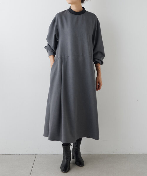 LIVETART（リヴェタート）の「《LIVETART》バイカラーフレアワンピース（ワンピース・レディース・グレー・FREE）」の7枚目の写真