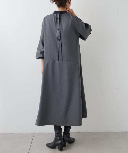LIVETART（リヴェタート）の「《LIVETART》バイカラーフレアワンピース（ワンピース・レディース・グレー・FREE）」の8枚目の写真