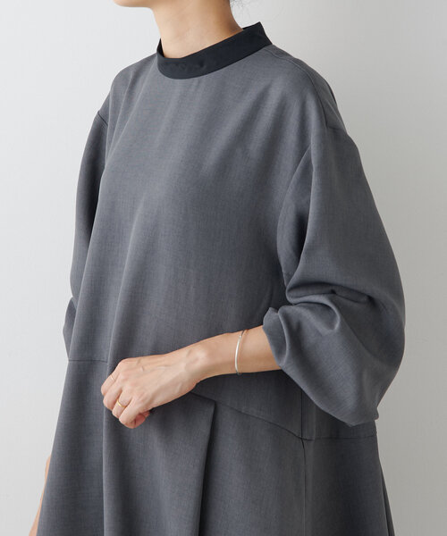 LIVETART（リヴェタート）の「《LIVETART》バイカラーフレアワンピース（ワンピース・レディース・グレー・FREE）」の10枚目の写真