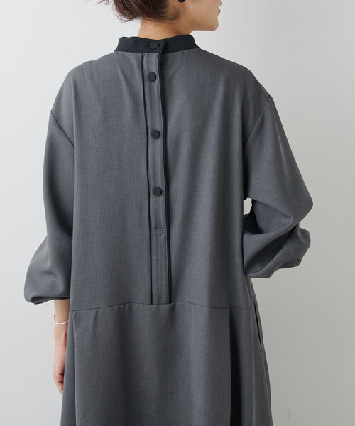 LIVETART（リヴェタート）の「《LIVETART》バイカラーフレアワンピース（ワンピース・レディース・グレー・FREE）」の11枚目の写真