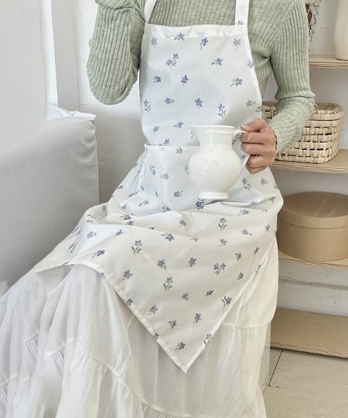 ハンドメイド エプロン 波模様 カラフル