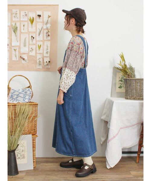 Samansa Mos2（サマンサ モスモス）の「【Sサイズ WEB限定】デニムジップジャンスカ（ワンピース・レディース・ベージュ/ネイビー/ブルー・S/M）」の13枚目の写真