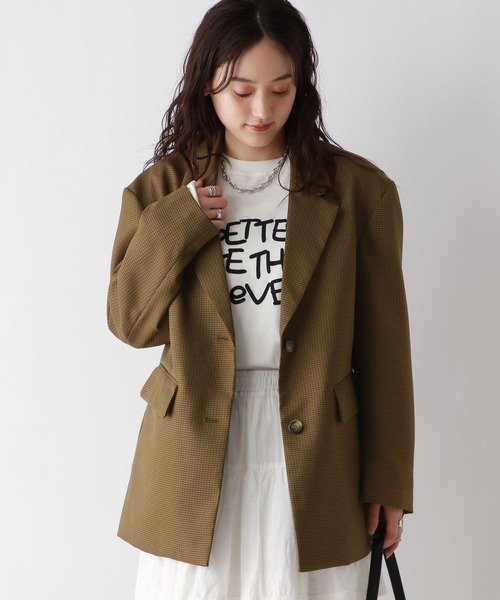 RAGEBLUE(レイジブルー)の「BIGテーラードミドルジャケット(テーラードジャケット・レディース・ブラック/ブラウン・FREE)」の9枚目の写真