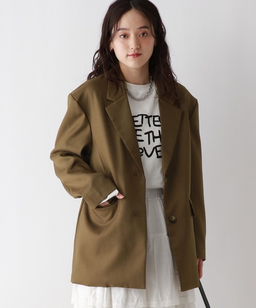 RAGEBLUE(レイジブルー)の「BIGテーラードミドルジャケット(テーラードジャケット・レディース・ブラック/ブラウン・FREE)」の10枚目の写真