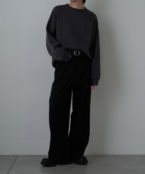 COLONY 2139（コロニートゥーワンスリーナイン）の「リサイクルポリクルーニット（ニット/セーター・メンズ・チャコールグレー/アイボリー/ブラック/グレイッシュベージュ・MEDIUM/LARGE）」の19枚目の写真