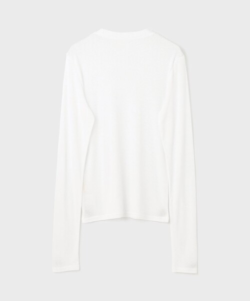 Diagram(ダイアグラム)の「シアーテレコカットソー(Tシャツ/カットソー・レディース・イエロー/ホワイト/ブラック/グレー・36)」の6枚目の写真