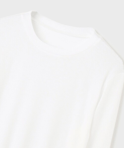 Diagram(ダイアグラム)の「シアーテレコカットソー(Tシャツ/カットソー・レディース・イエロー/ホワイト/ブラック/グレー・36)」の7枚目の写真