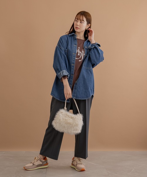 KATHARINE ROSS（キャサリンロス）の「【KATHARINE ROSS】【WEB限定】ラメファーショルダーバッグ（ショルダーバッグ・レディース・チャコールグレー/アイボリー・MEDIUM）」の8枚目の写真