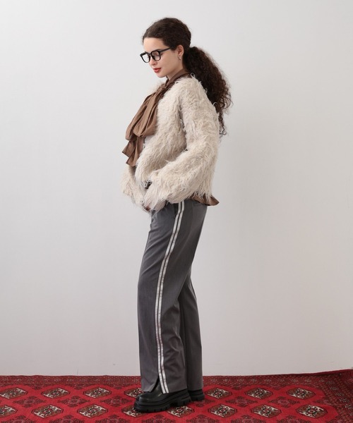 saloon（サルーン）の「SALOON(サルーン)/シャギーニットカーディガン【手洗い可】（カーディガン/ボレロ・レディース・グレー/アイボリー/ターコイズブルー・FREE）」の12枚目の写真